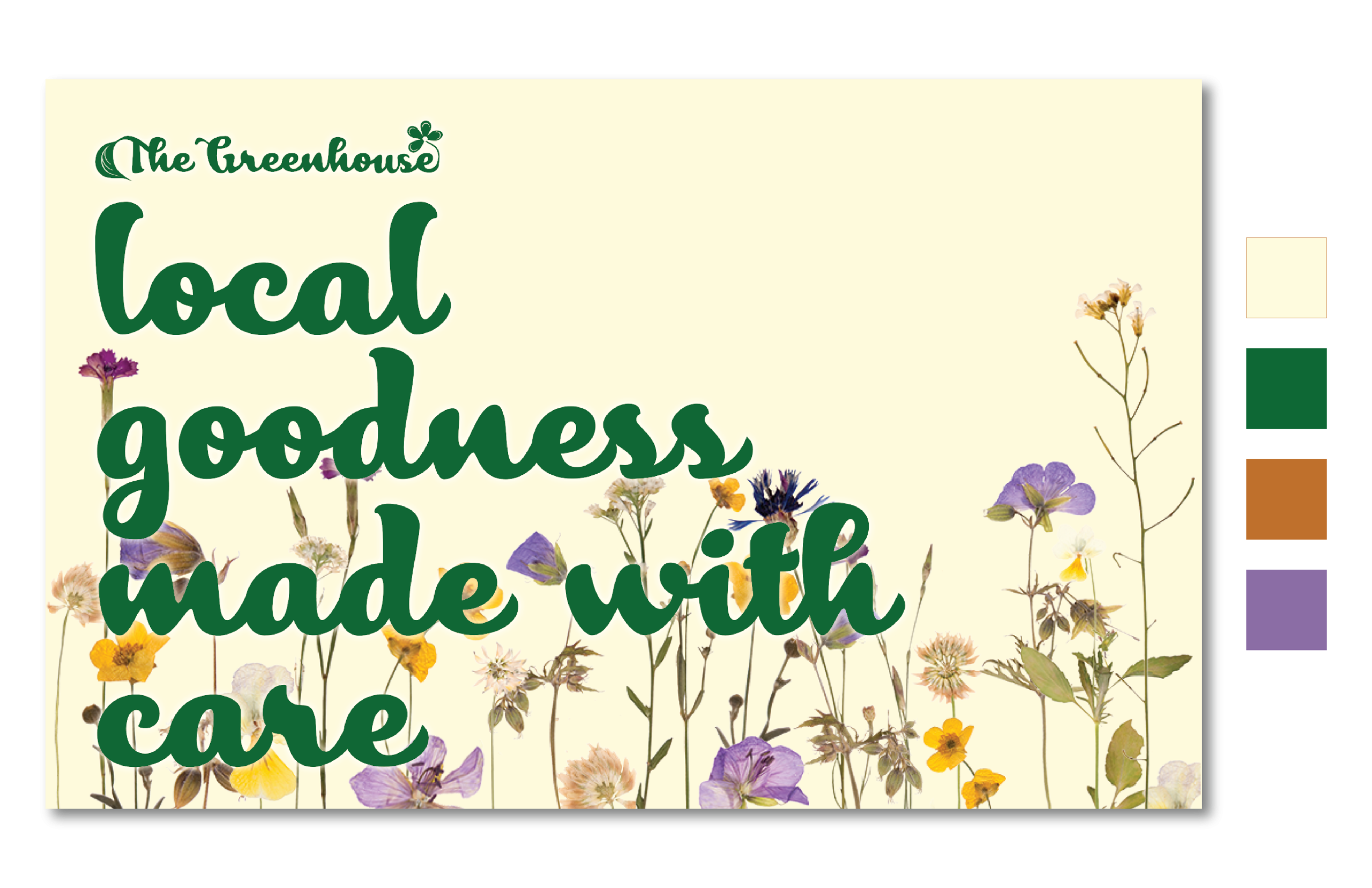 Gift card and color palette