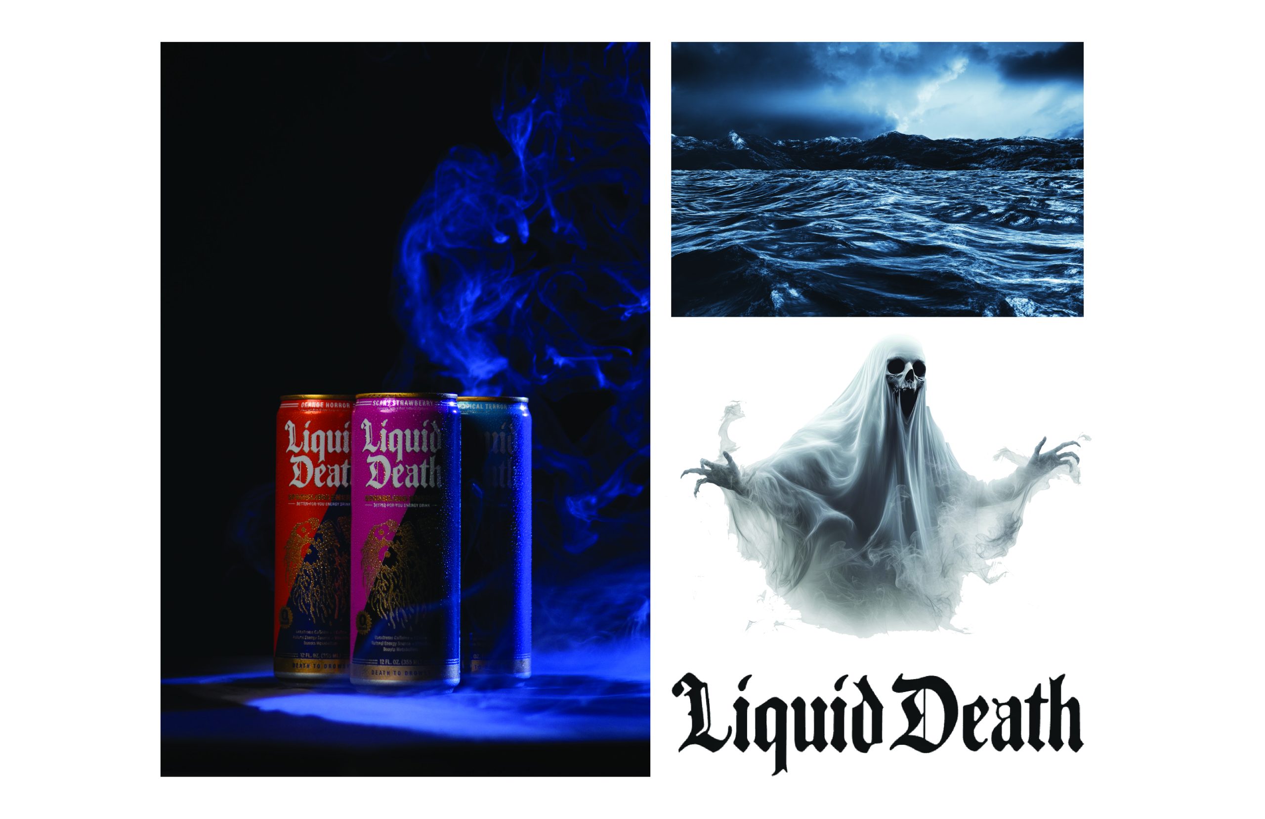 Raw photograph and the assets used for the advertisement.