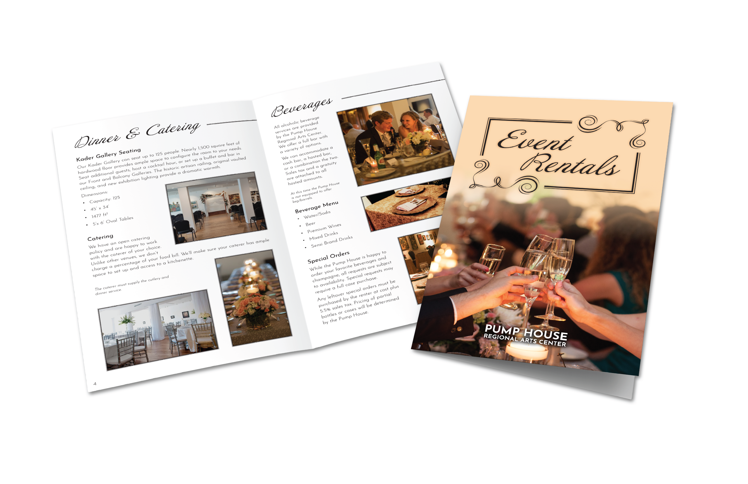 The event brochure laid open.